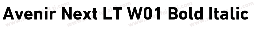 Avenir Next LT W01 Bold Italic字体转换